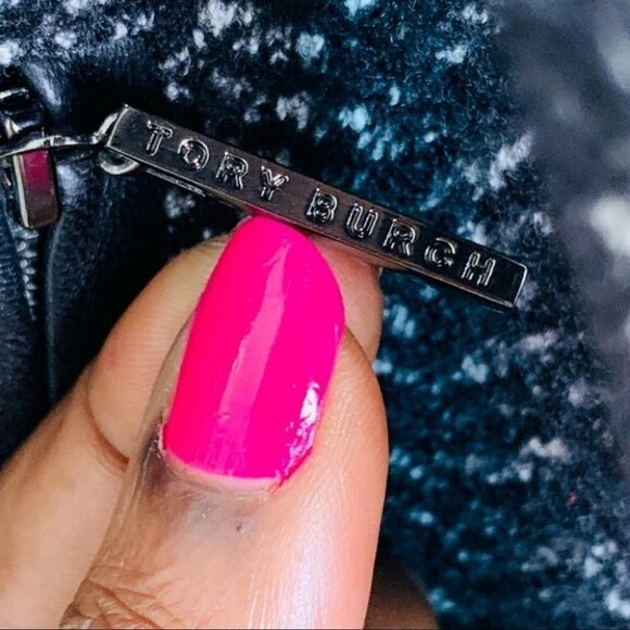 TORY BURCH BLACK WHITE WOOL LEATHER SLEEVELESS LIGHT BELTED  BELT JACKET - Picture 13 of 16